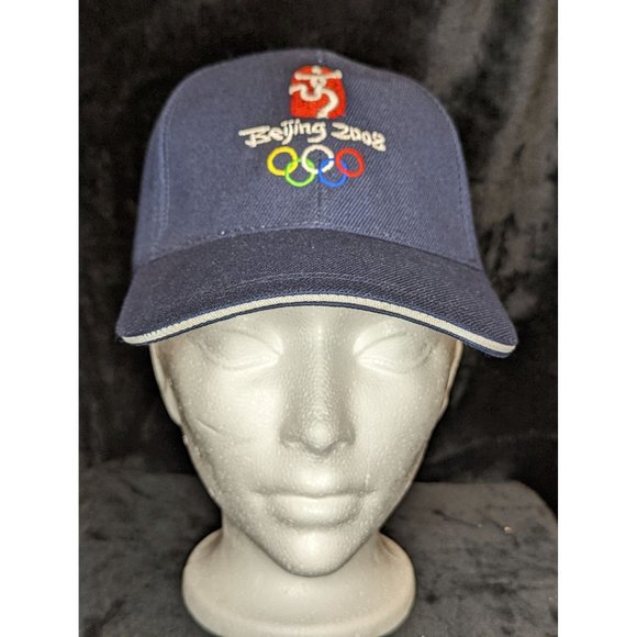 Beijing 2008 Summer Olympics Baseball Cap Hat Dark Blue - Picture 1 of 10